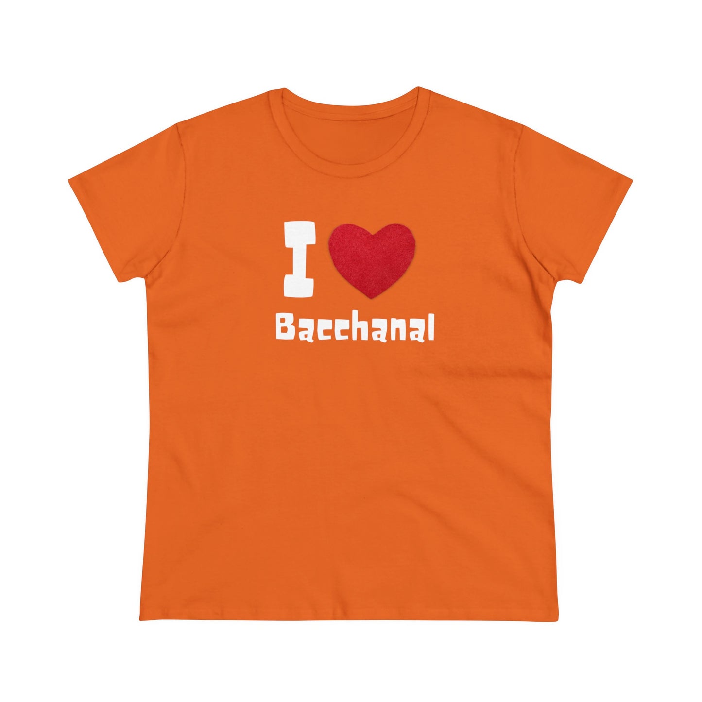 I LOVE BACCHANAL Women's Cotton Tee