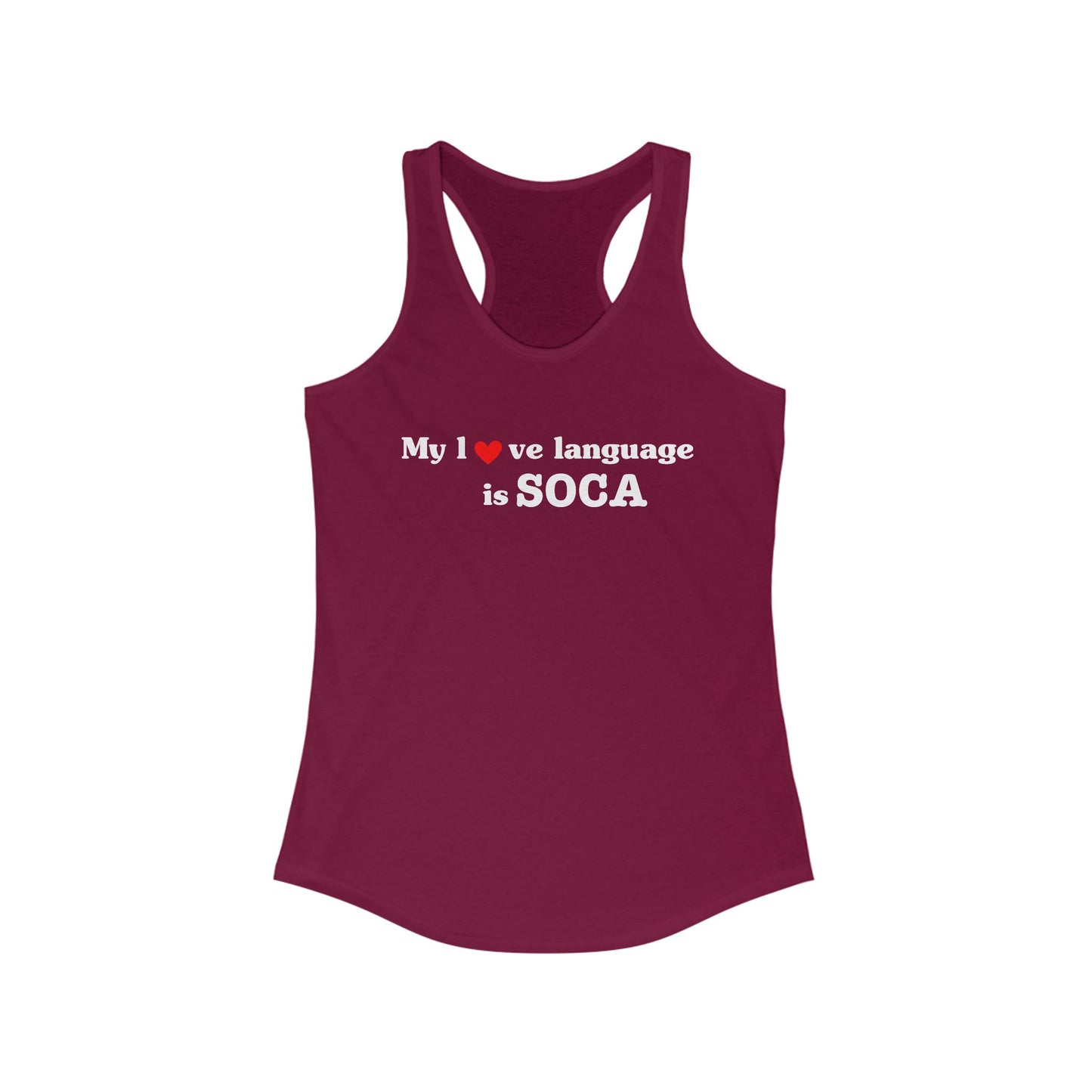 MY LOVE LANGUAGE IS SOCA Women's Tank