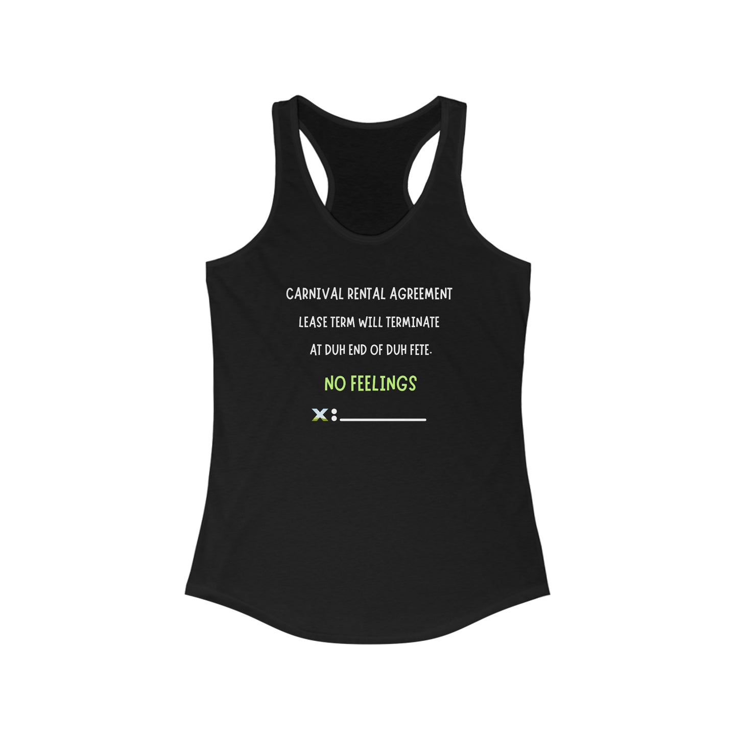 CARNIVAL RENTAL AGREEMENT Women's Tank