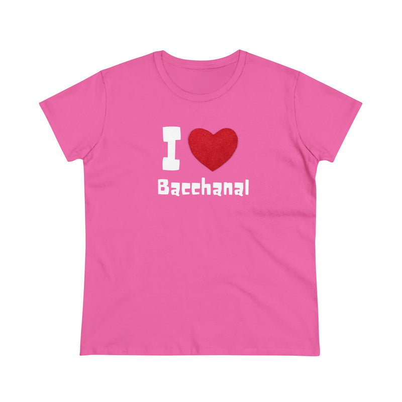 I LOVE BACCHANAL Women's Cotton Tee