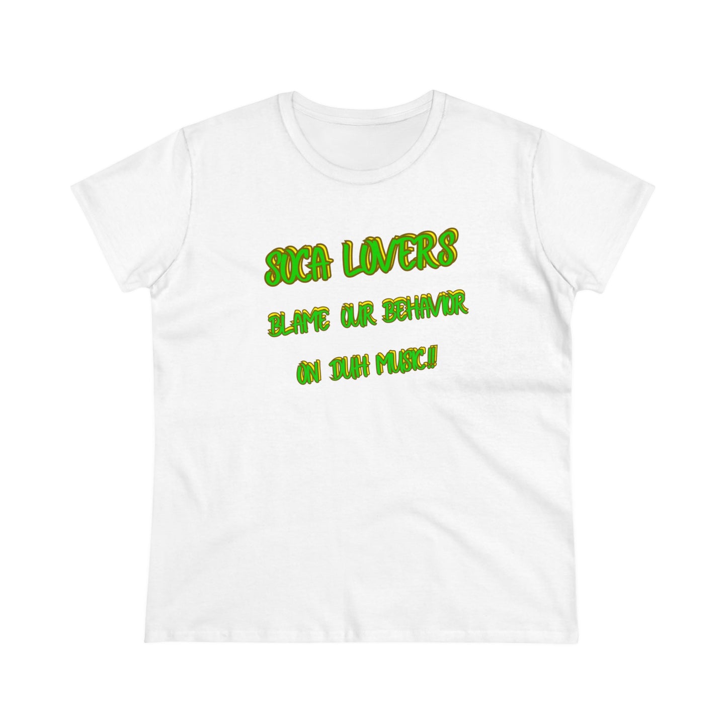 SOCA LOVERS BLAME OUR BEHAVIOR Women's Cotton Tee