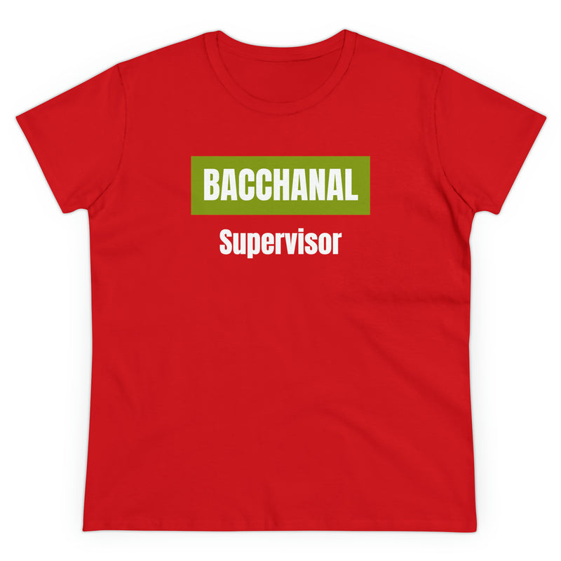 BACCHANAL SUPERVSOR Women's Cotton Tee