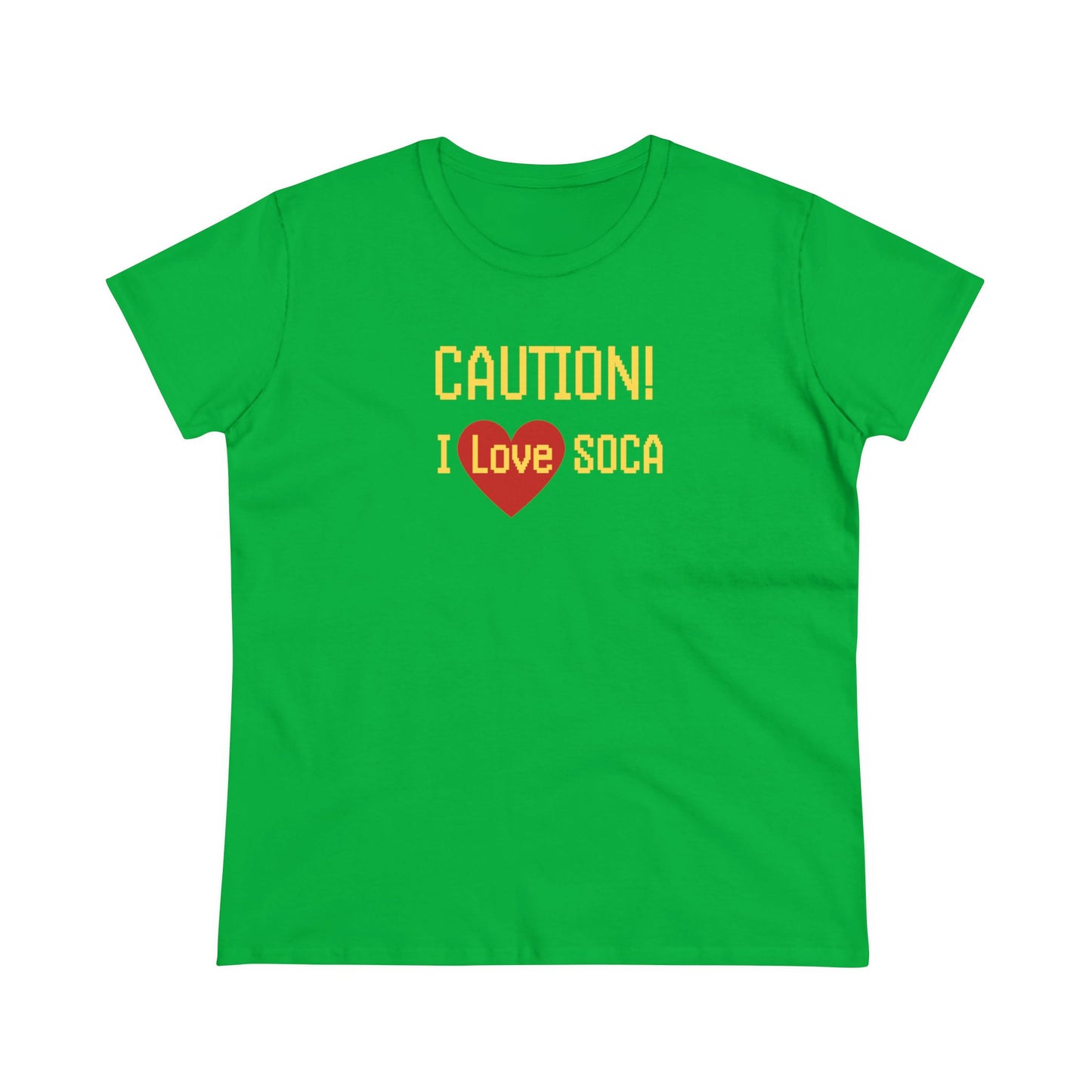 CAUTION I LOVE SOCA Women's Cotton Tee