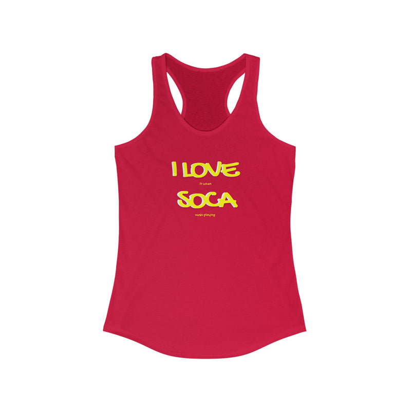 I LOVE SOCA Women's Racerback Tank