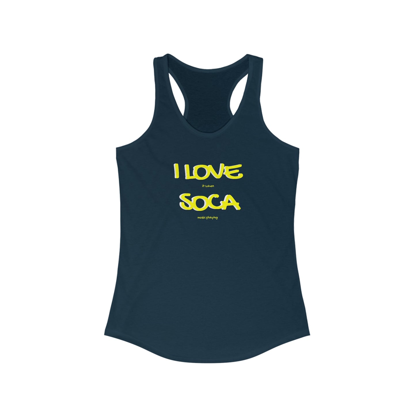 I LOVE SOCA Women's Racerback Tank