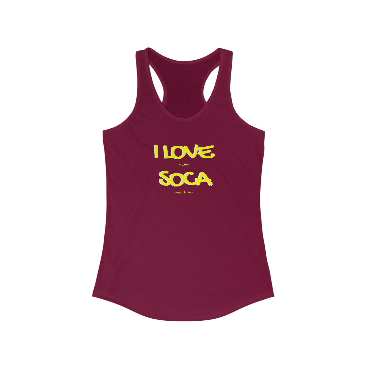 I LOVE SOCA Women's Racerback Tank