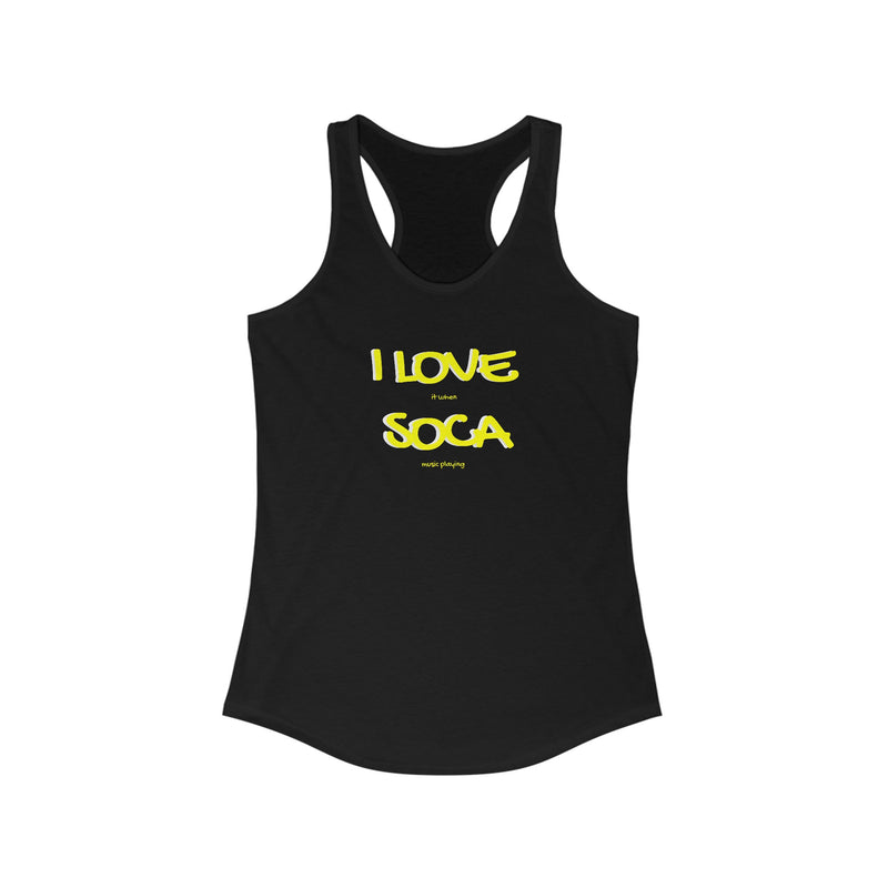 I LOVE SOCA Women's Racerback Tank