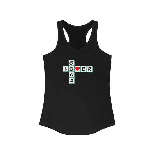 SOCA LOVER CROSSWORD Women's IRacerback Tank