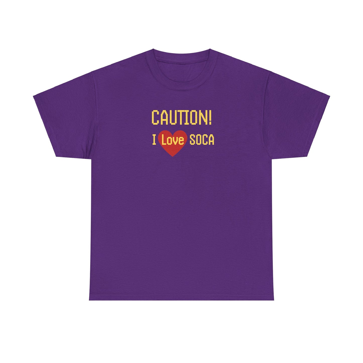 CAUTION I LOVE SOCA Unisex Cotton Tee