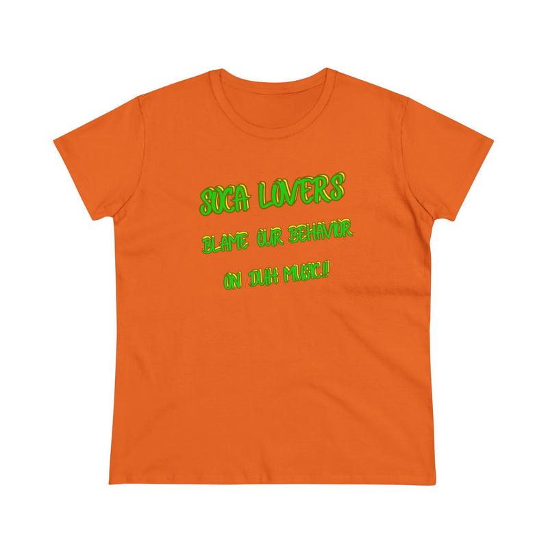 SOCA LOVERS BLAME OUR BEHAVIOR Women's Cotton Tee