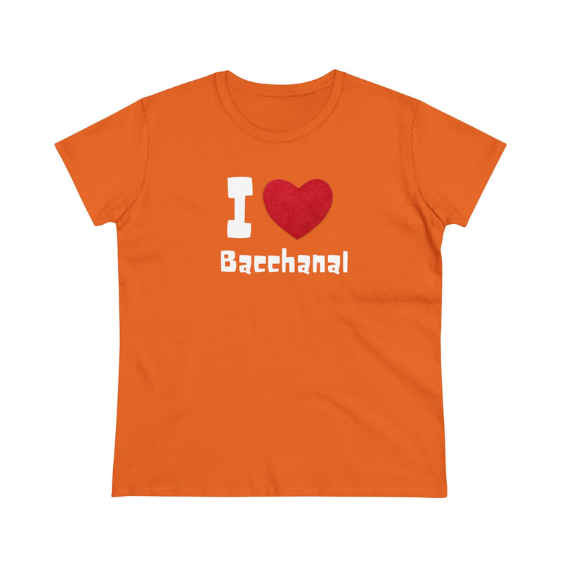 I LOVE BACCHANAL Women's Cotton Tee