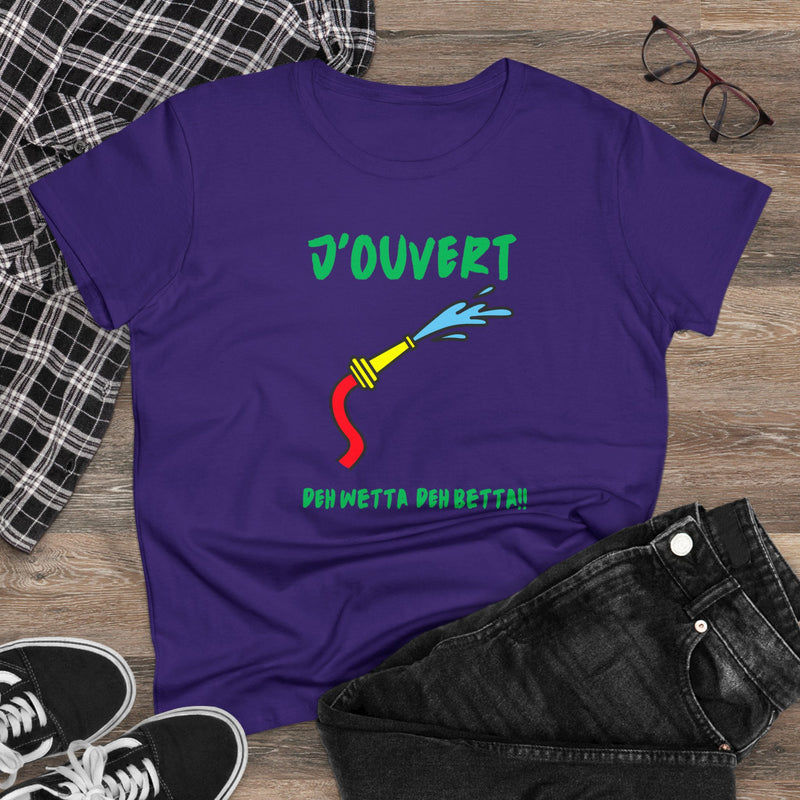 J'OUVERT DEH WETTA Women's Cotton Tee