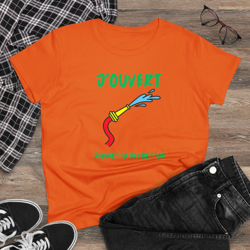 J'OUVERT DEH WETTA Women's Cotton Tee