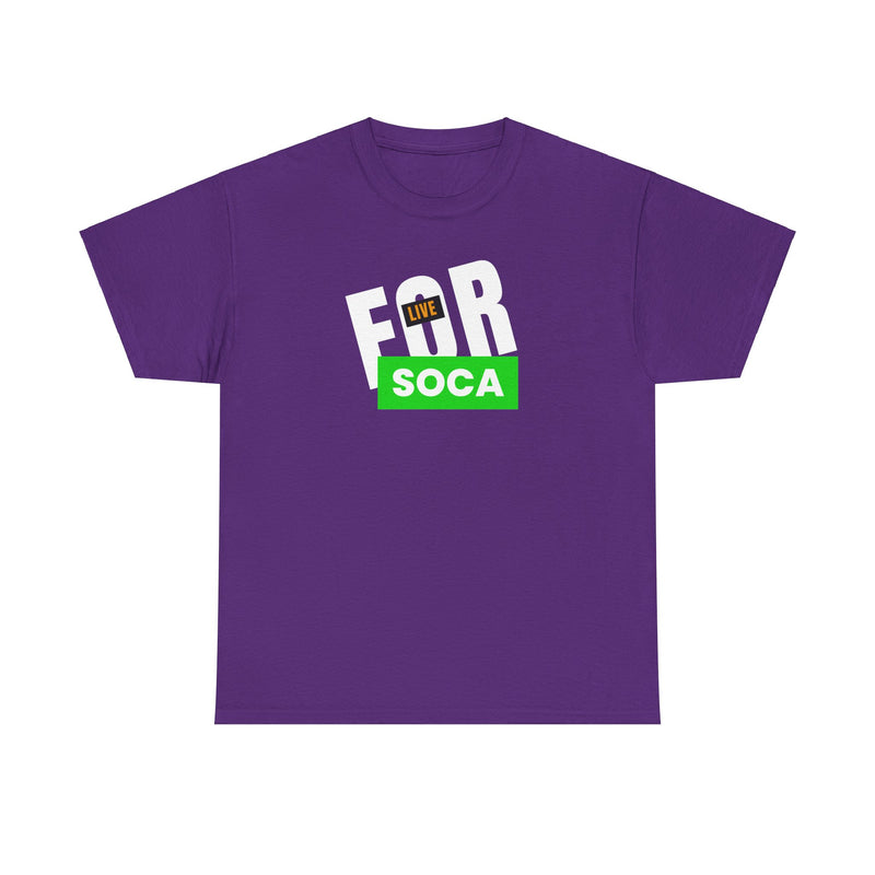 LIVE FOR SOCA Unisex Cotton Tee