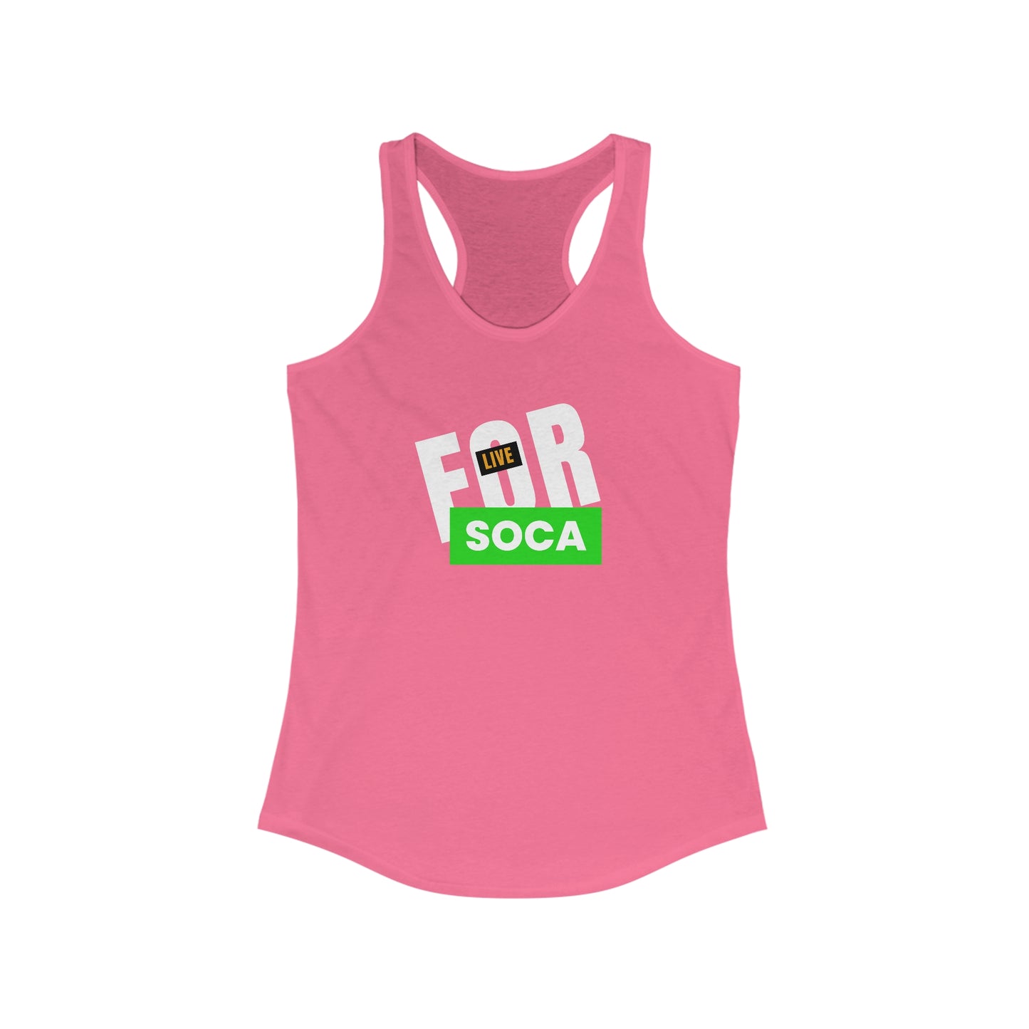 LIVE FOR SOCA Women's Racerback Tank