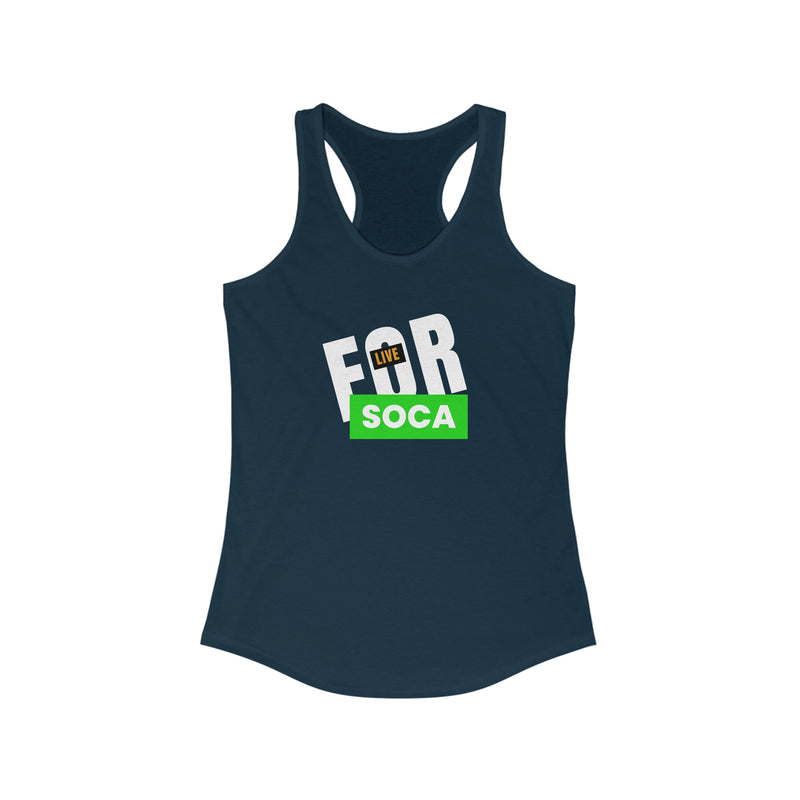 LIVE FOR SOCA Women's Racerback Tank