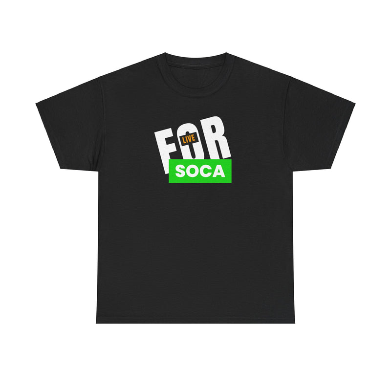 LIVE FOR SOCA Unisex Cotton Tee