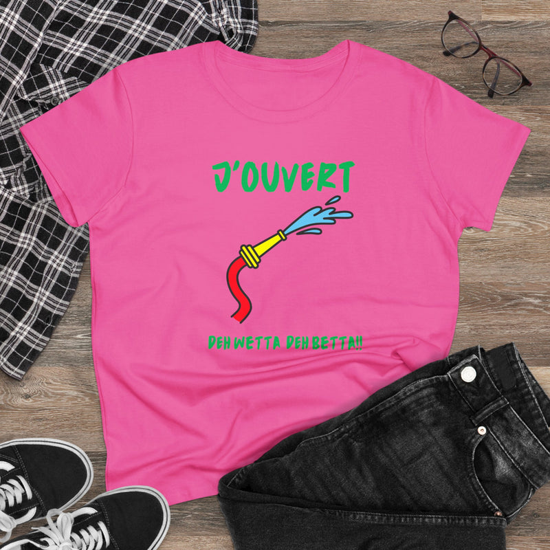 J'OUVERT DEH WETTA Women's Cotton Tee