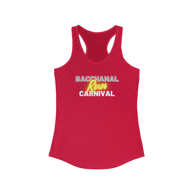 BACCHANAL RUN CARNIVAL Women's Racerback Tank