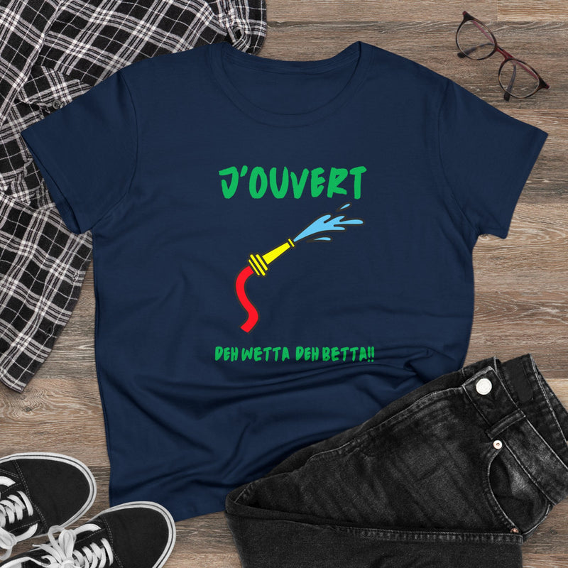 J'OUVERT DEH WETTA Women's Cotton Tee