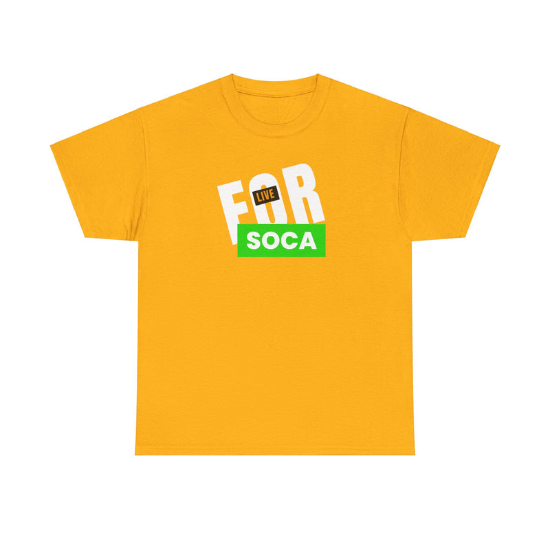 LIVE FOR SOCA Unisex Cotton Tee