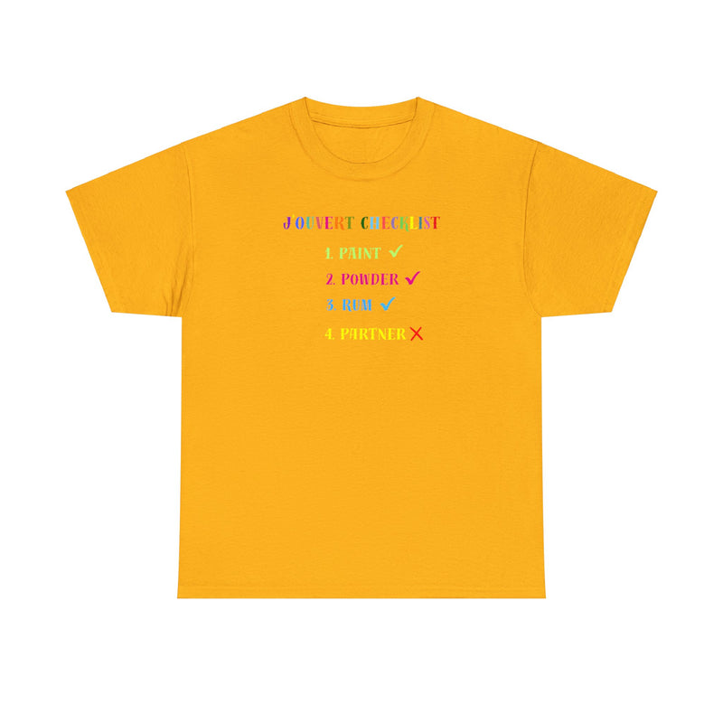 J'OUVERT CHECKLIST Unisex Cotton Tee