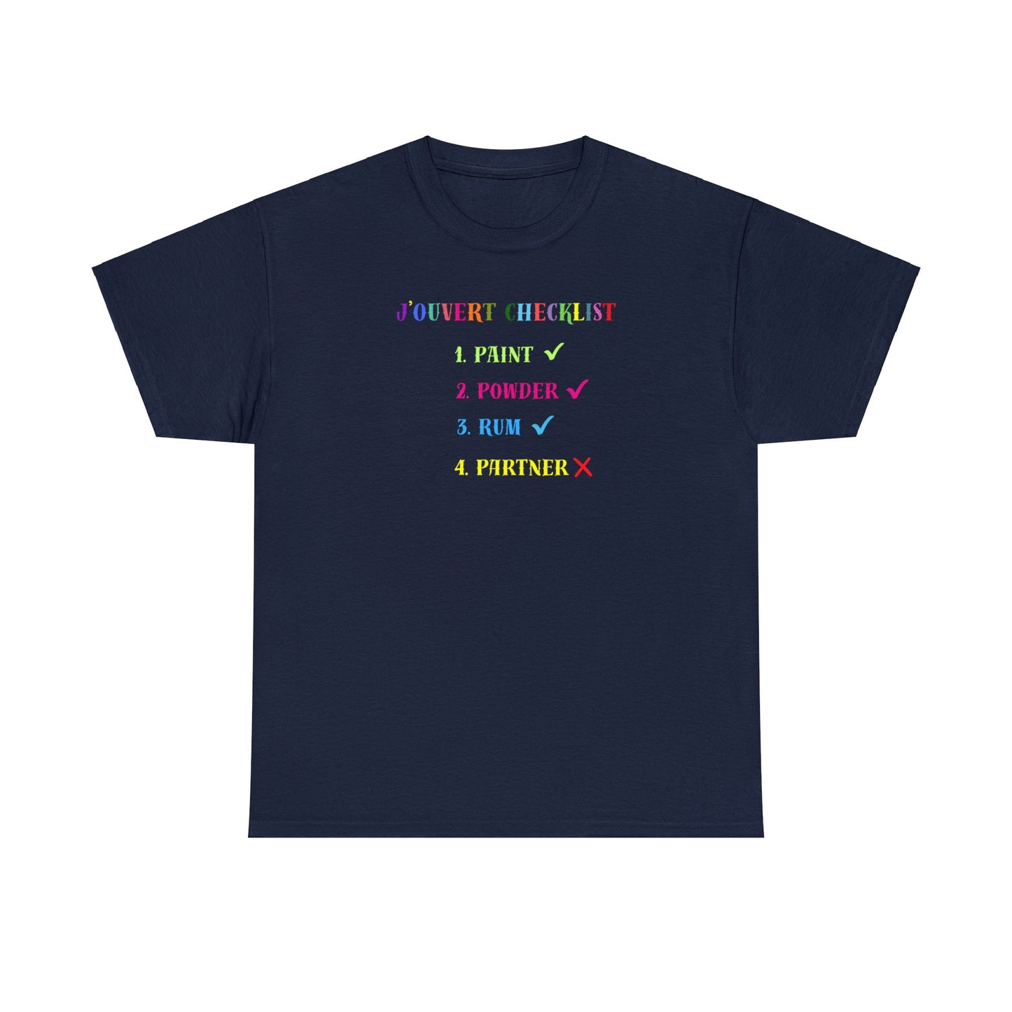 J'OUVERT CHECKLIST Unisex Cotton Tee