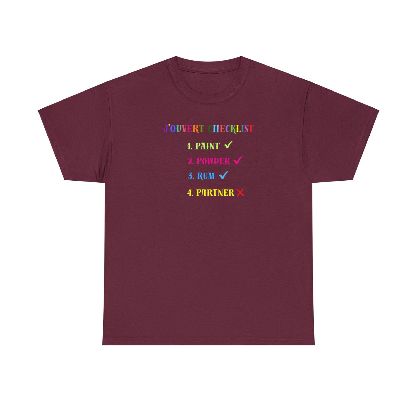 J'OUVERT CHECKLIST Unisex Cotton Tee