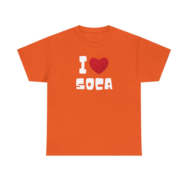 I LOVE SOCA Unisex Cotton Tee