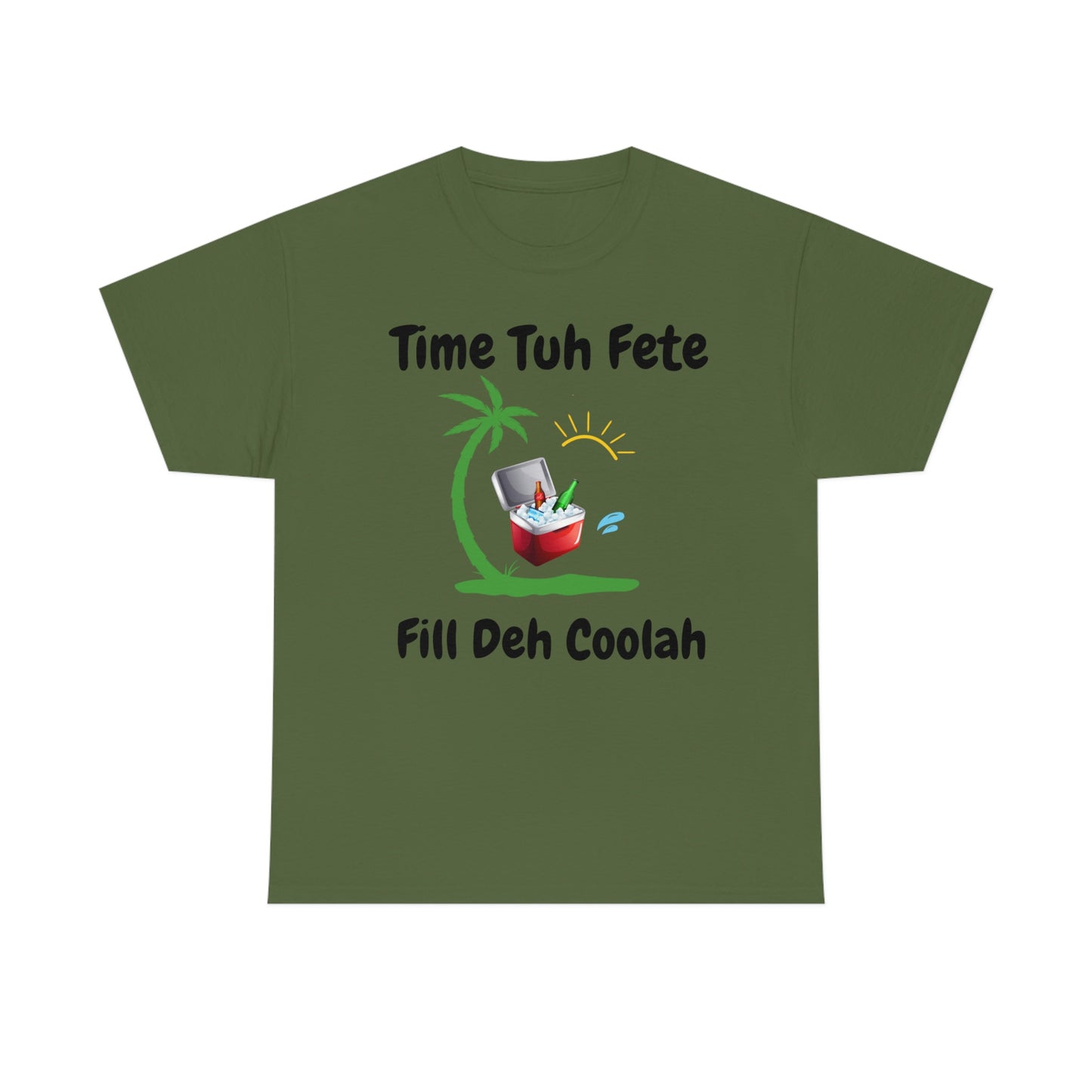 TIME TUH FETE DEH COOLAH Unisex Cotton Tee